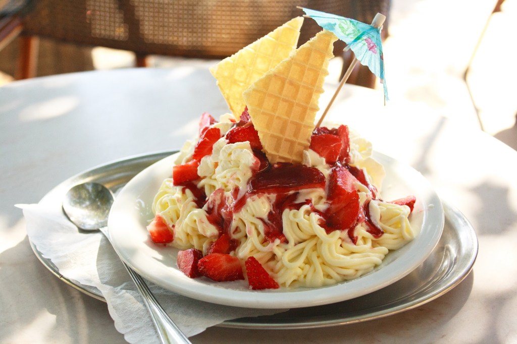 So schmeckt selbst gemachtes Spaghetti-Eis besser als in der Eisdiele