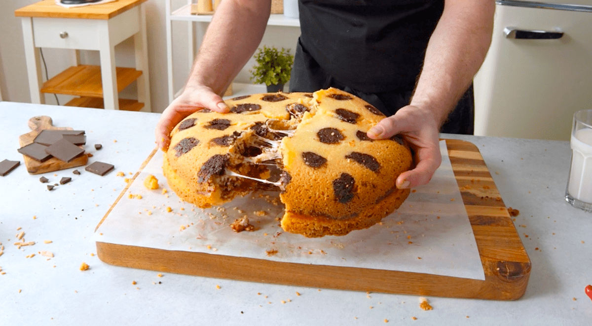 XXL Cookie mit Schokopudding- und Marshmallow-FÃ¼llung