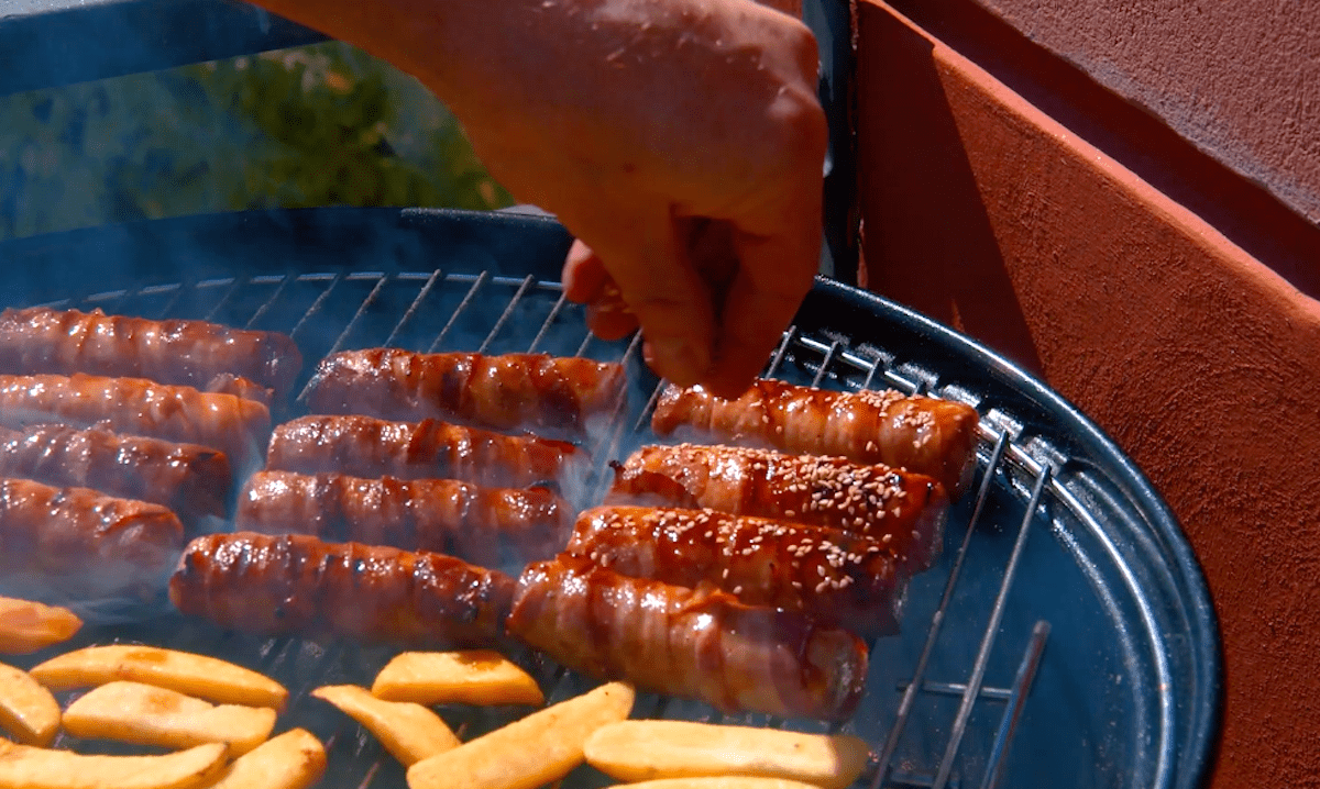 GefÃ¼llte Cannelloni auf dem Grill