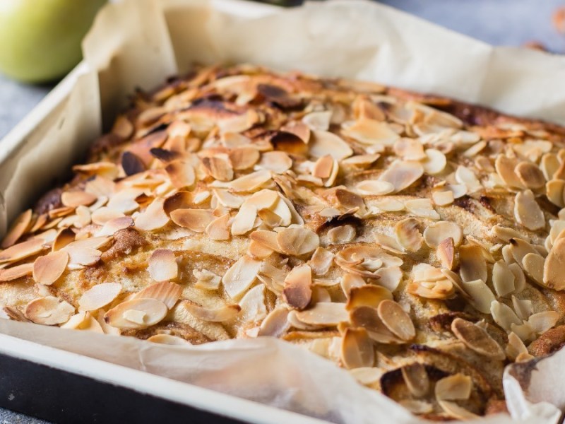 Unsichtbarer Apfelkuchen: leckeres und einfaches Kuchenrezept