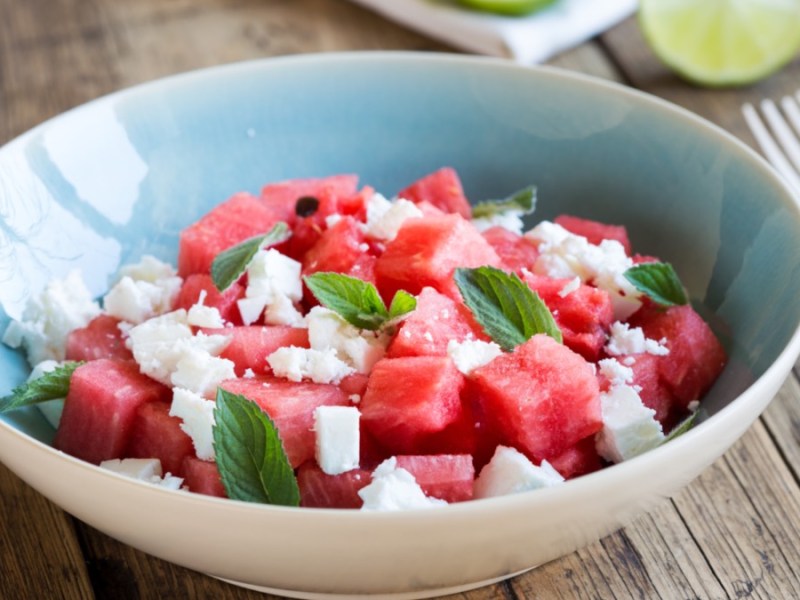 Wassermelonen-Feta-Salat für den Sommer