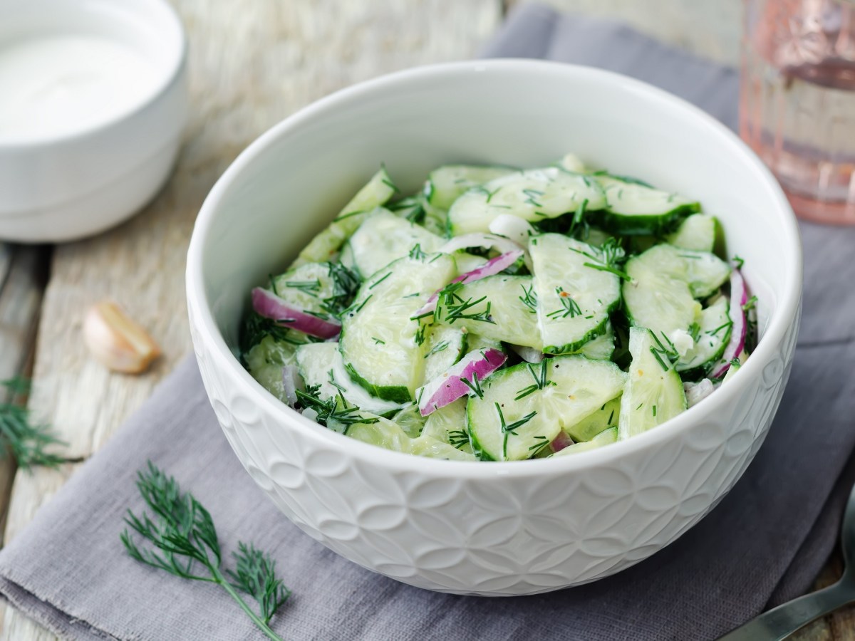 Originalrezept für Holsteiner Gurkensalat mit Joghurtdressing