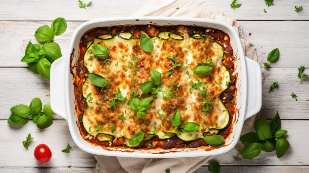 Zu viele Zucchini im Garten? Mach eine Zucchini-Hackfleisch-Lasagne daraus