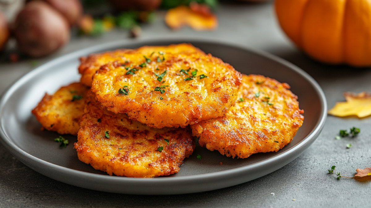 Teller mit KÃ¼rbisschnitzel