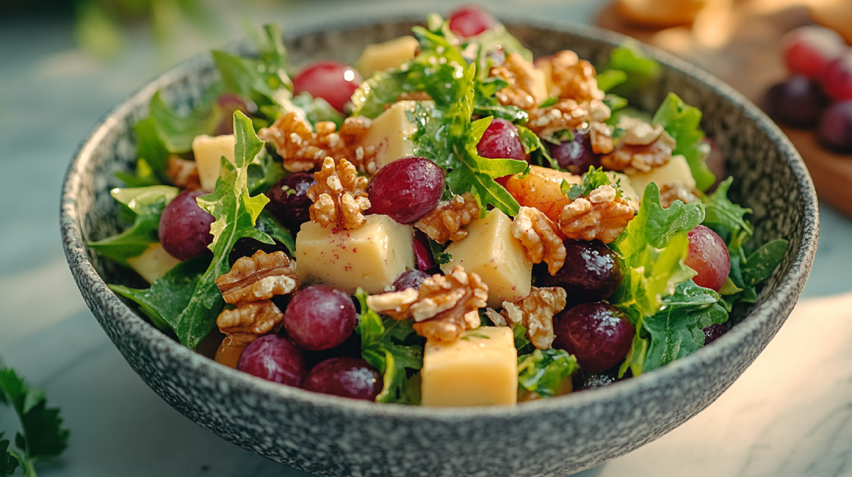 Schale mit Trauben-KÃ¤se-Salat