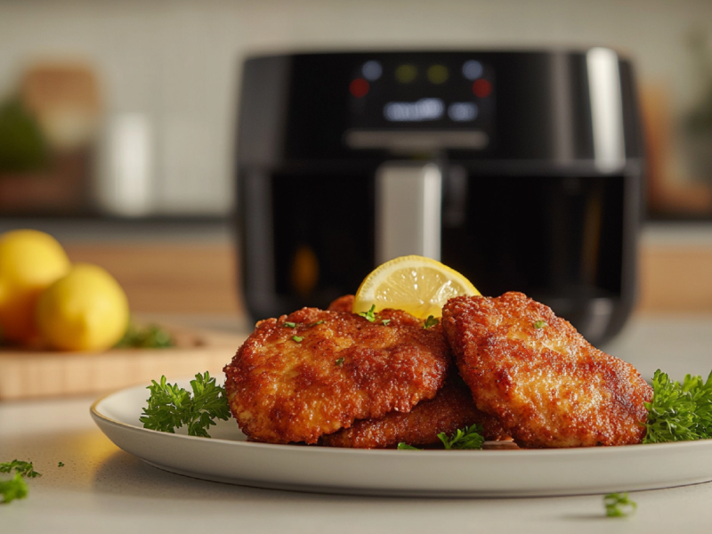 HÃ¤hnchenschnitzel aus der HeiÃŸluftfritteuse