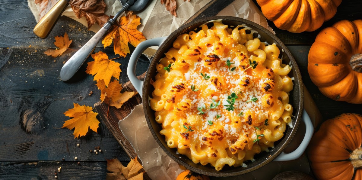 Pfanne mit KÃ¼rbis-Mac-and-Cheese