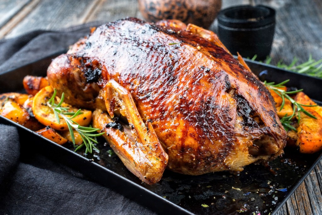 Ein knuspriger Gänsebraten zum Martinstag.