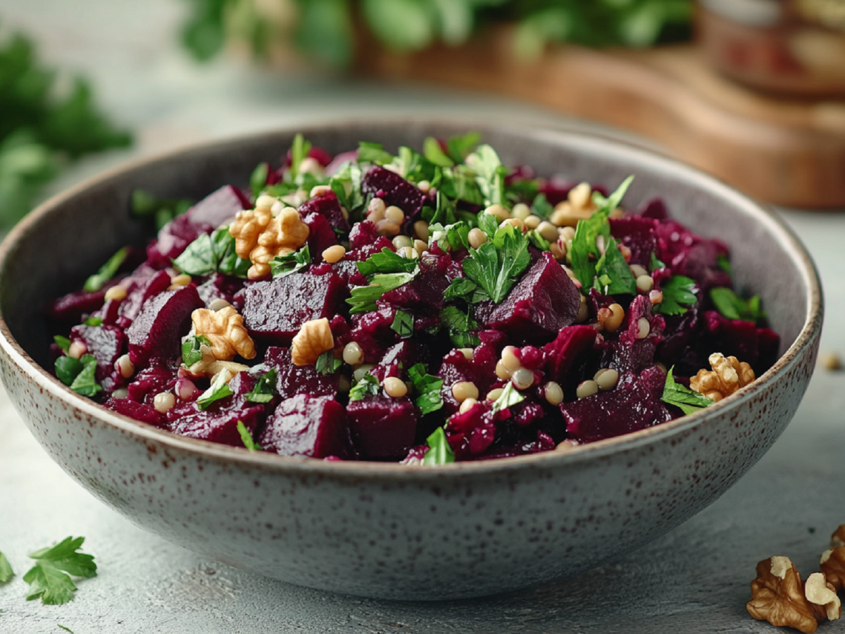 Schale mit Rote-Bete-Linsen-Salat