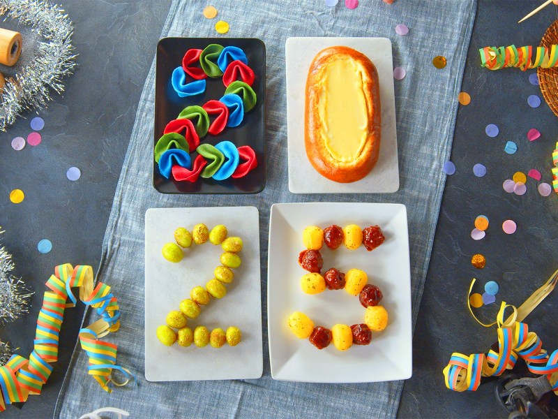 Ein Fingerfood-BÃ¼fett fÃ¼r Silvester.