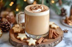 Glas mit Lebkuchen-Latte