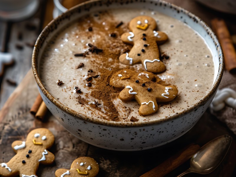 Schale Lebkuchen-Smoothie-Bowl