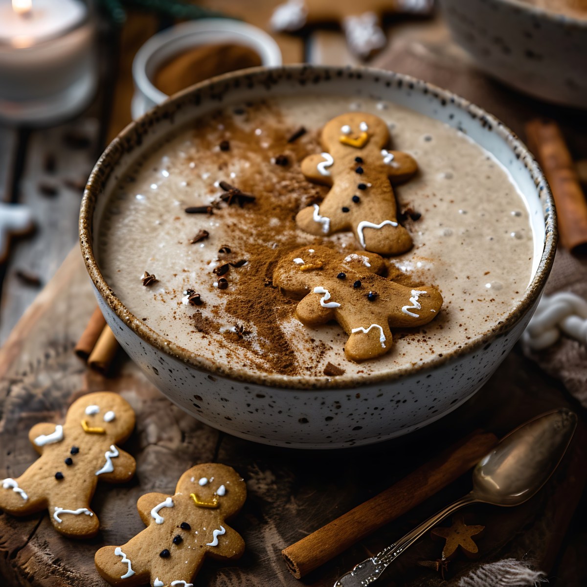 Schale Lebkuchen-Smoothie-Bowl