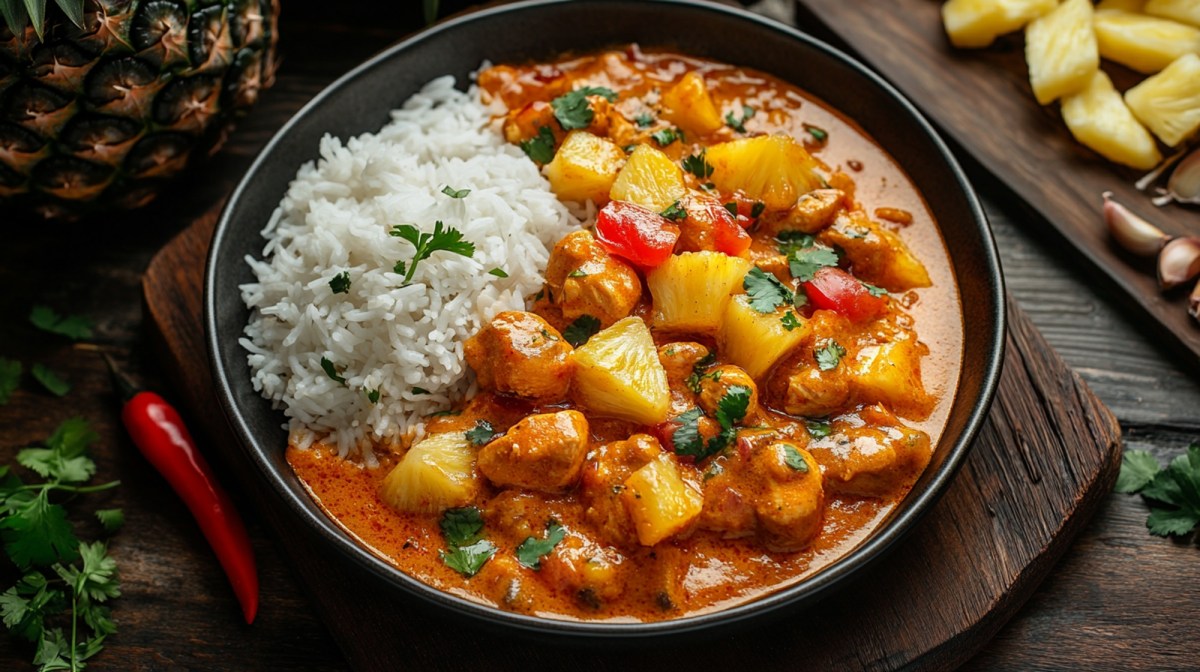 Topf mit HÃ¤hnchen-Ananas-Curry