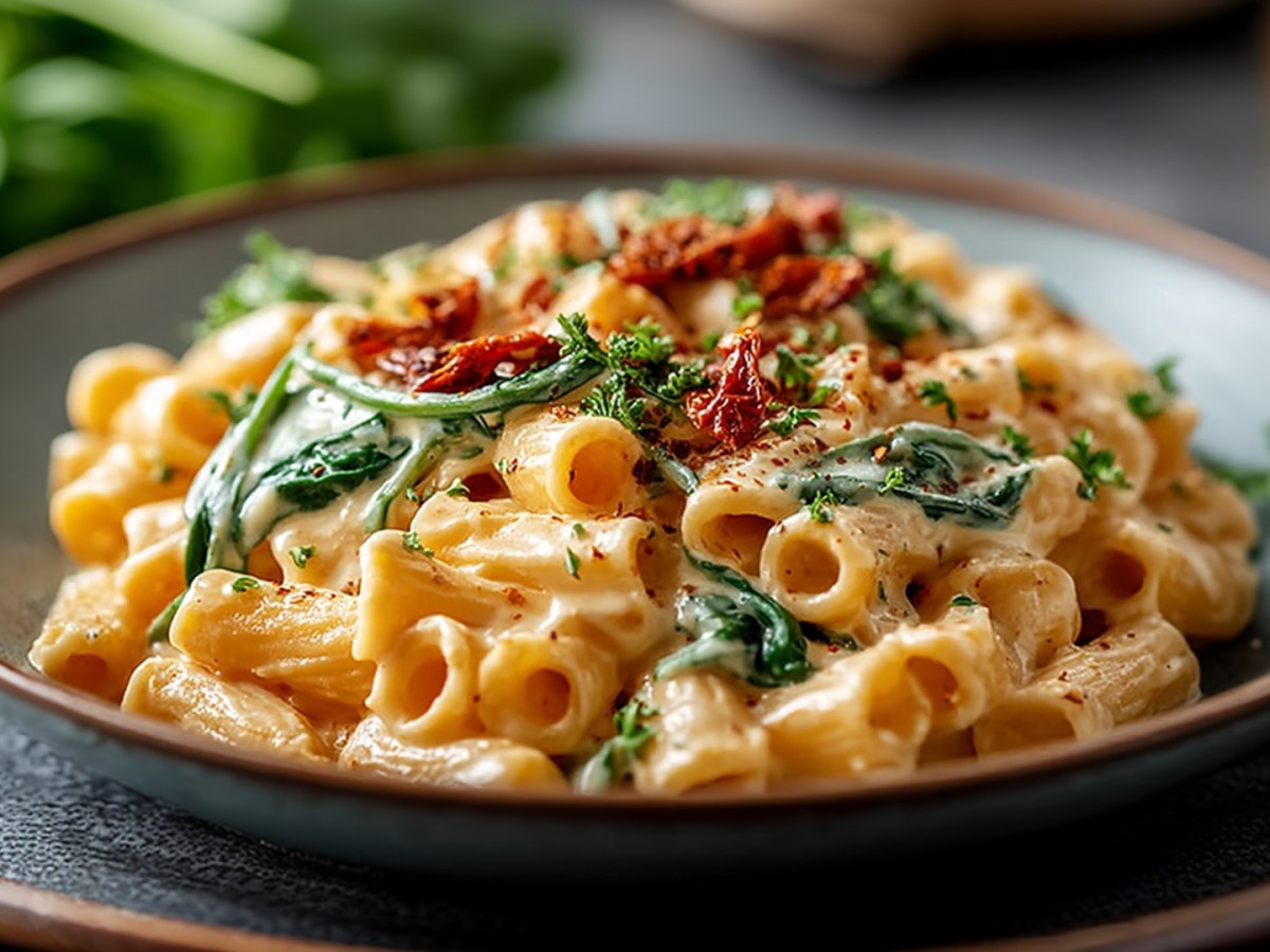 Blitzschneller, veganer Pasta-Genuss: Nudeln in cremiger Tofu-Soße