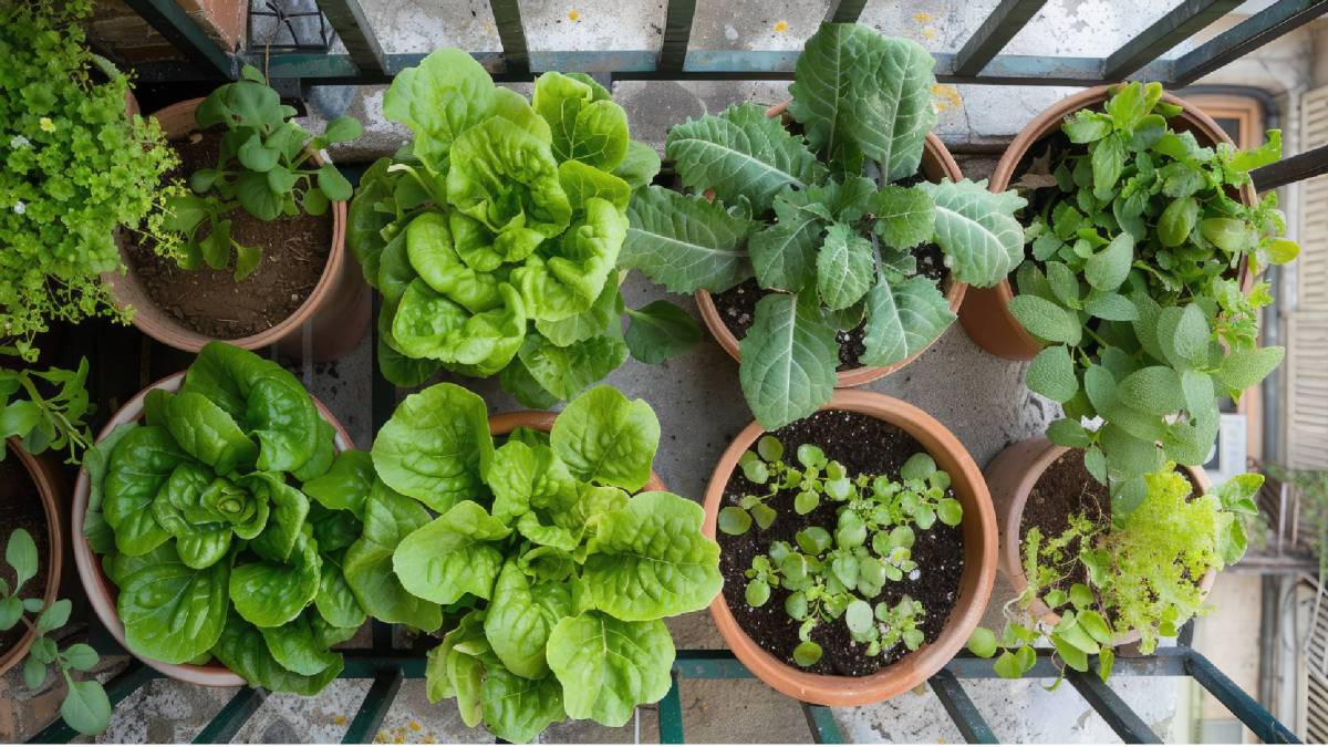 Salat vom Balkon