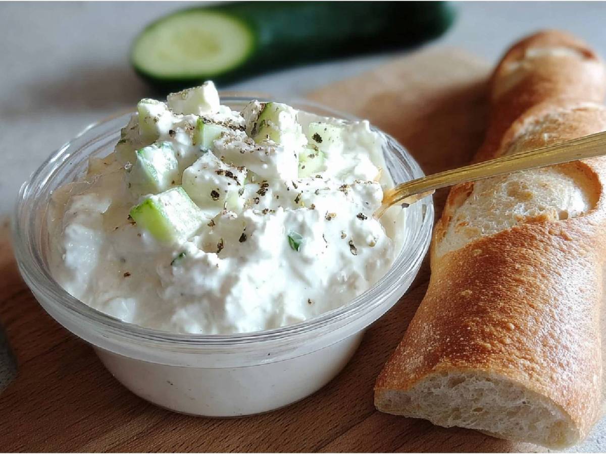 Feta-Gurken-Aufstrich: cremiger Frühstücksgenuss aus nur 5 Zutaten