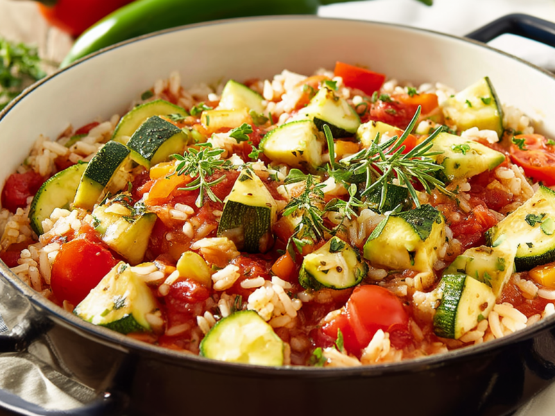 Einfach, aromatisch und immer lecker: Zucchini-Tomaten-Reis